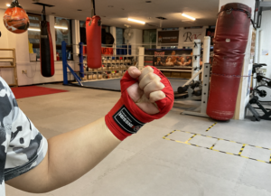 복싱 핸드랩 감기 완료 모습